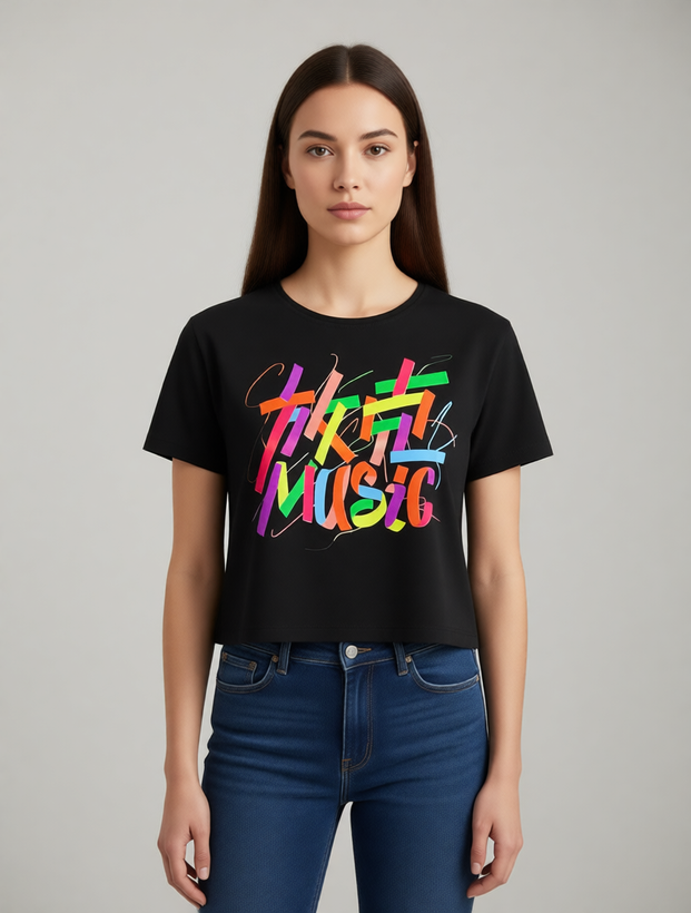 تیشرت کراپ شبرنگ