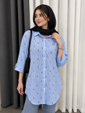 مانتو زنانه نخی طرح دار