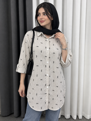 مانتو زنانه نخی طرح دار